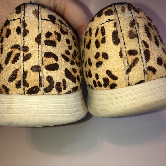 Sz 8 Skechers On the Go Capri Leopard Calfhair Ballet Flat Slip Ons - Picture 12 of 15